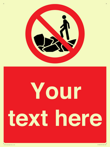 Custom No climbing on rocks